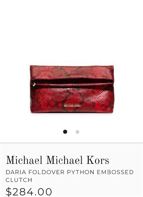 daria clutch michael kors|Daria Embossed.